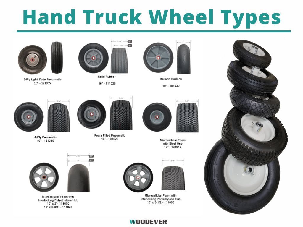 Tipos comuns de rodas para carrinhos de mão, carrinhos de carga, carrinhos plataforma