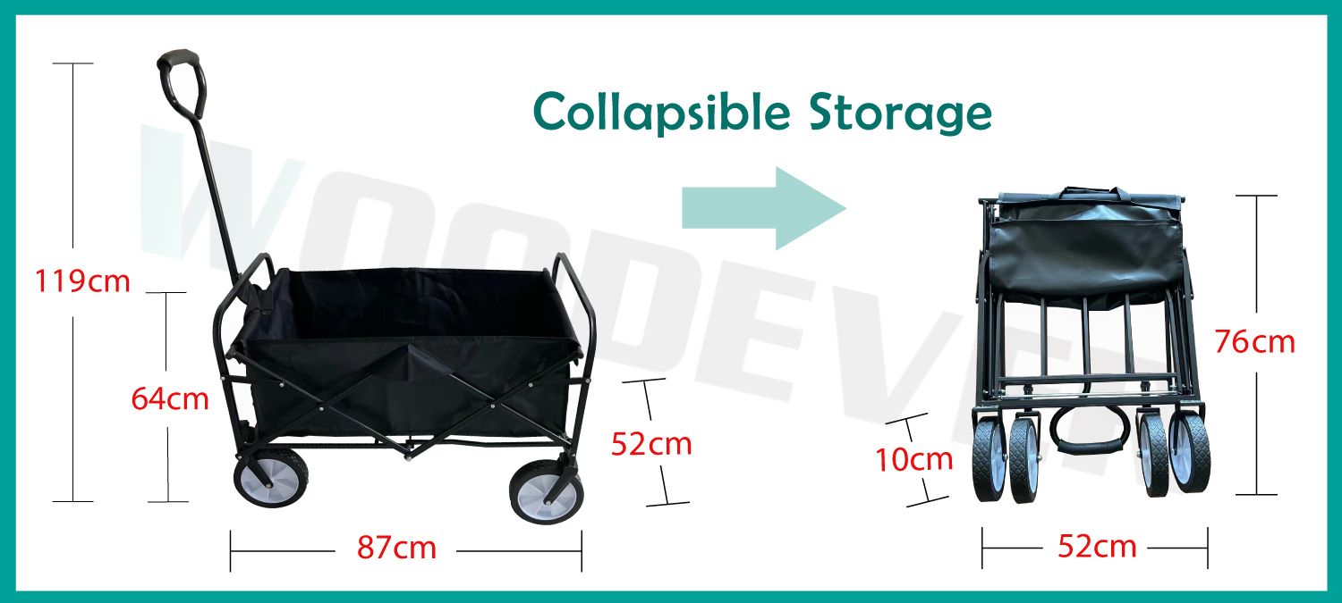 WOODEVER Folding Wagons can be adjusted according to customer's requirements.